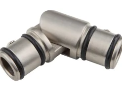 Mydeco Gelenkverbinder für Gardinenstangen Edelstahl-Optik Ø 2 cm