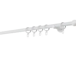 Mydeco Maß-Gardinenstange mit Endstück Ball Weiß Ø 2 cm x 220 cm