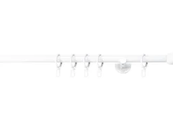 Mydeco Maß-Gardinenstange mit Endstück Ball Weiß Ø 2 cm x 220 cm