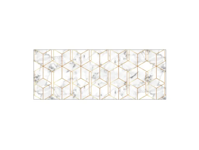 MySpotti Küchenrückwand Profix Cucina Nicole 160 x 60 cm Weiß-Gold