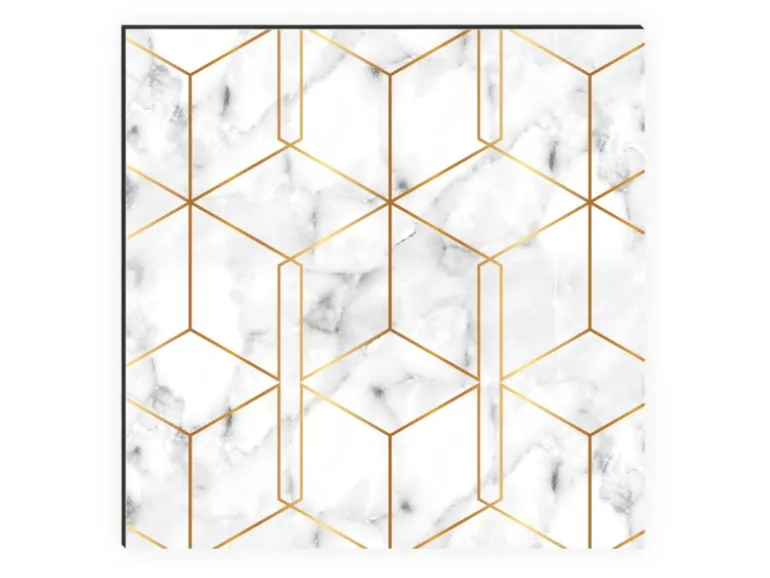 MySpotti Küchenrückwand Profix Cucina Nicole 160 x 60 cm Weiß-Gold