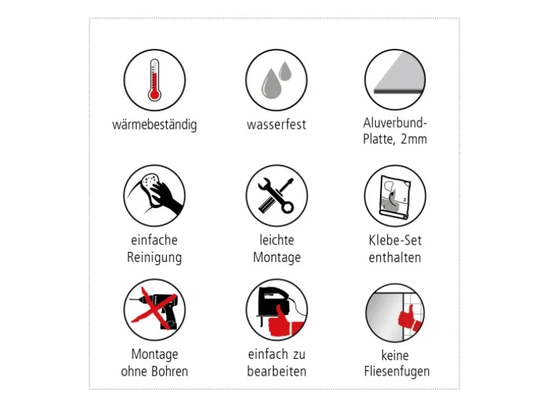 MySpotti Küchenrückwand Profix Cucina Himmel 270 x 60 cm Himmelblau