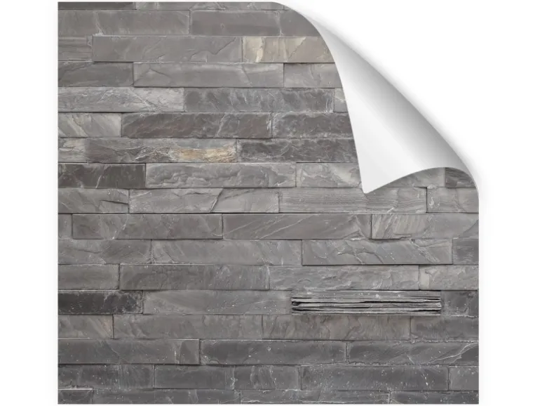 Myspotti Küchenrückwandfolie Black Bricks Selbstklebend 280 cm x 60 cm