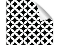 Myspotti Küchenrückwandfolie Chadi Selbstklebend 450 cm x 60 cm Schwarz-Weiß