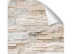 Myspotti Küchenrückwandfolie Bruchsteinwand Beige Selbstklebend 450 cm x 60 cm