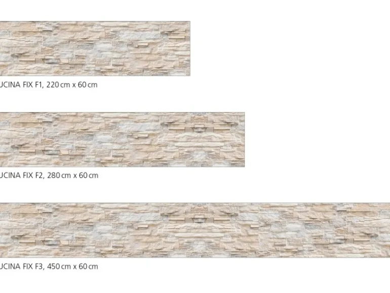 Myspotti Küchenrückwandfolie Bruchsteinwand Beige Selbstklebend 450 cm x 60 cm