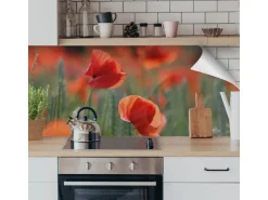 Myspotti Küchenrückwandfolie Mohn Selbstklebend 220 cm x 60 cm