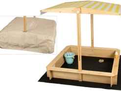 needs&wants Holz Sandkasten mit Dach Sunplaya4