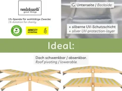 needs&wants Holz Sandkasten mit Dach Sunplaya4