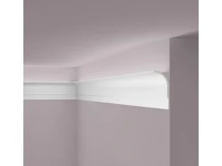 NOEL & MARQUET NMC AD22 ARSTYL Eckleiste Zierleiste Stuckleiste für Indirekte Beleuchtung 2 m 200 cm x 10 cm x 22,5 cm Weiß
