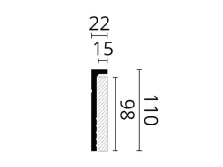 NOEL & MARQUET NMC CF2 WALLSTYL Abdeckleiste Zierleiste Sockelleiste Stuckleiste 2 m 200 cm x 2,2 cm x 11 cm Weiß