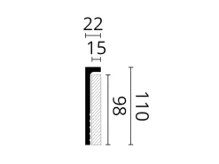 NOEL & MARQUET NMC CF2S WALLSTYL Abdeckleiste Zierleiste Sockelleiste Stuckleiste 2 m 200 cm x 2,2 cm x 11 cm Weiß