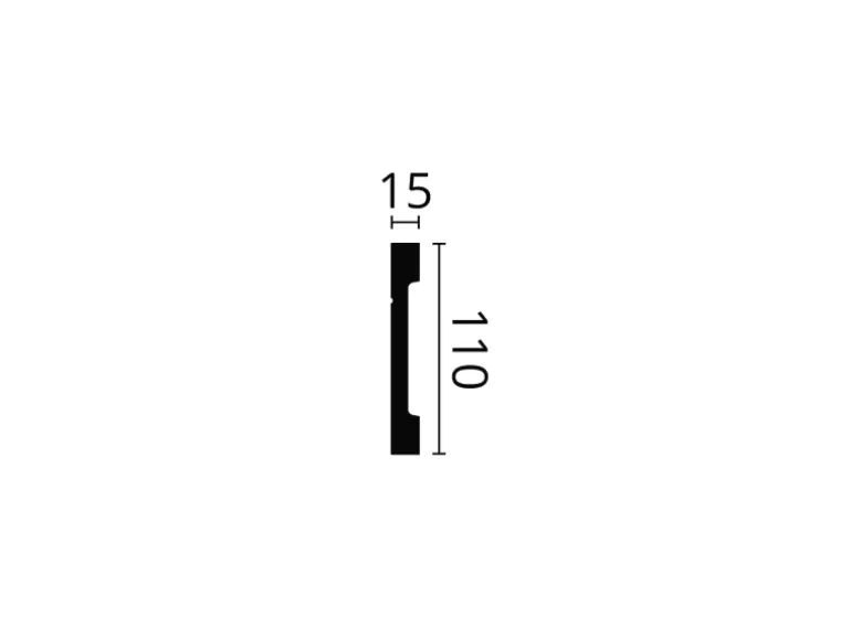 NOEL & MARQUET NMC FD2 Flex WALLSTYL Flexible Sockelleiste Zierleiste Stuckleiste 2 m 200 cm x 1,5 cm x 11 cm Weiß