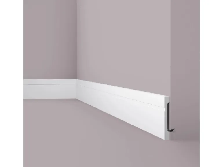 NOEL & MARQUET NMC FD15 WALLSTYL Sockelleiste Zierleiste Stuckleiste 2 m 200 cm x 1,8 cm x 15 cm Weiß