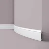 NOEL & MARQUET NMC FL2 Flex WALLSTYL Flexible Sockelleiste Zierleiste Stuckleiste 2 m 200 cm x 1,5 cm x 12 cm Weiß