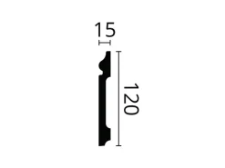 NOEL & MARQUET NMC FL2 Flex WALLSTYL Flexible Sockelleiste Zierleiste Stuckleiste 2 m 200 cm x 1,5 cm x 12 cm Weiß