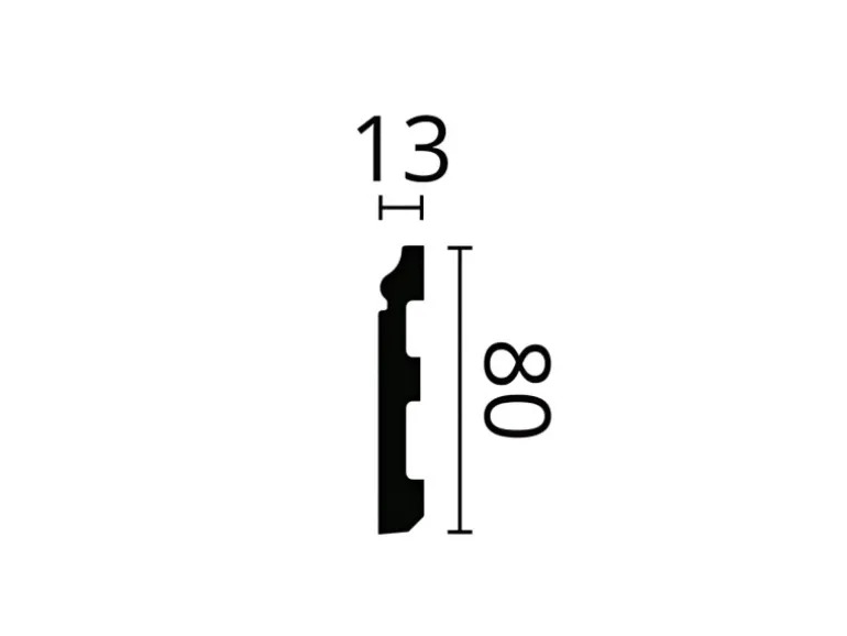 NOEL & MARQUET NMC FL1 Flex WALLSTYL Flexible Sockelleiste Zierleiste Stuckleiste 2 m 200 cm x 1,3 cm x 8 cm Weiß