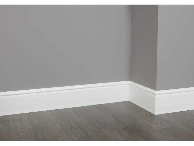 NOEL & MARQUET NMC FL17 WALLSTYL Sockelleiste Zierleiste Stuckleiste 2 m 200 cm x 1,8 cm x 17 cm Weiß