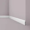 NOEL & MARQUET NMC FL1 WALLSTYL Sockelleiste Zierleiste Stuckleiste 2 m 200 cm x 1,3 cm x 8 cm Weiß