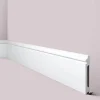NOEL & MARQUET NMC FL14 WALLSTYL Sockelleiste Fußleiste Zierleiste Stuckleiste 2 m 200 cm x 1,5 cm x 14 cm Weiß