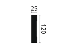 NOEL & MARQUET NMC MA21 DOMOSTYL Fenstersohlbank Fensterumrandung Fassadenprofil 2 m 200 cm x 2,5 cm x 12 cm Weiß