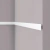 NOEL & MARQUET NMC WD5 WALLSTYL Wand- und Friesleiste Zierleiste Stuckleiste 2 m 200 cm x 1 cm x 3,8 cm Weiß