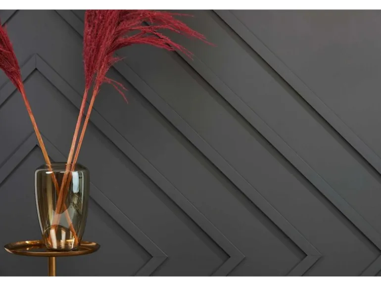 NOEL & MARQUET NMC WD5 WALLSTYL Wand- und Friesleiste Zierleiste Stuckleiste 2 m 200 cm x 1 cm x 3,8 cm Weiß
