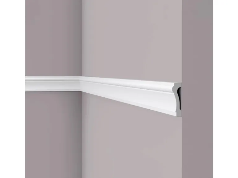 NOEL & MARQUET NMC WL6 WALLSTYL Wand- und Friesleiste Zierleiste Türumrandung 2 m 200 cm x 2,2 cm x 7,5 cm Weiß