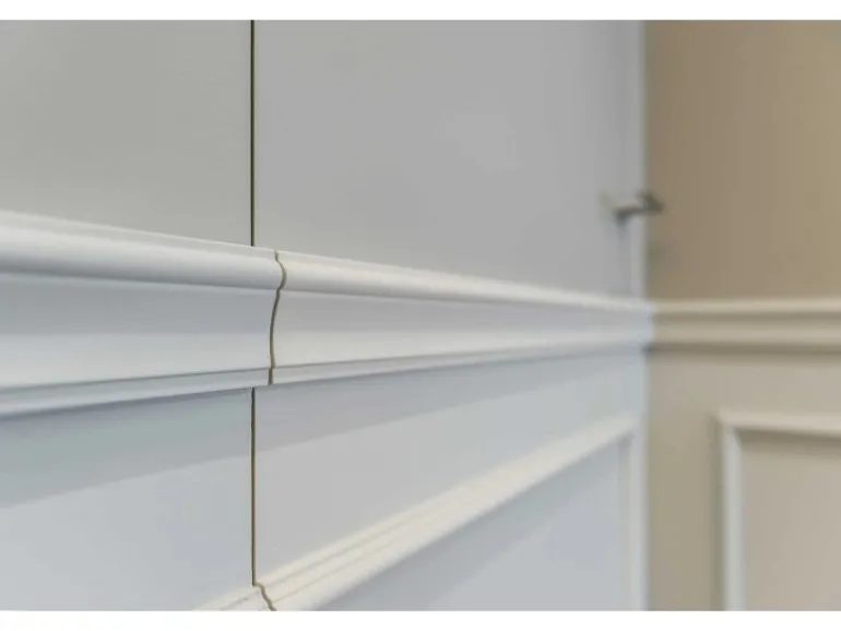 NOEL & MARQUET NMC WL6 WALLSTYL Wand- und Friesleiste Zierleiste Türumrandung 2 m 200 cm x 2,2 cm x 7,5 cm Weiß