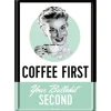 Nostalgic-Art Blechpostkarte Coffee First 10 cm x 14 cm