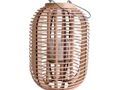 Näve Dekoleuchte Korb Natur 32,5 cm inkl. LED-Solar-Kerze