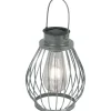 Näve LED-Deko-Solarleuchte IP44 Silber 21,5 cm