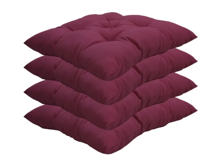 NYVI Stuhlkissen für Gartenstühle 38x38 cm 4er Set Beere