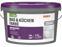 OBI Bad & Küchenfarbe Konservierungsmittelfrei Weiß-Matt 2,5 l