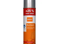 OBI Buntlack Spray RAL 9006 Weißalu hochglänzend 500 ml