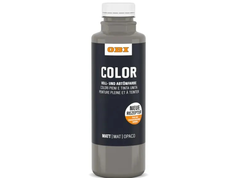 OBI Color Voll- und Abtönfarbe 500 ml Steingrau