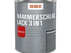 Obi Hammerschlaglack 3 in 1 Anthrazit glänzend 750 ml