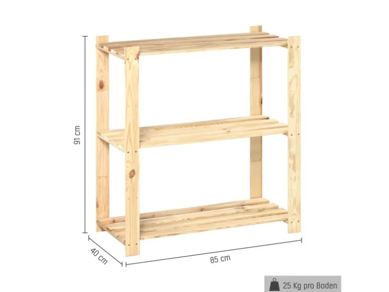 OBI Holz-Schraubregal 91 cm x 85 cm x 40 cm