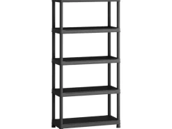 OBI Kunststoffregal M-90 Schwarz 182 cm x 90 cm x 40 cm