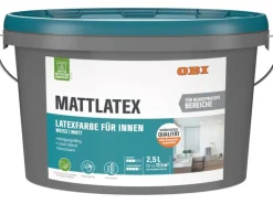 OBI Mattlatex Konservierungsmittelfrei Weiß-Matt 2,5 l