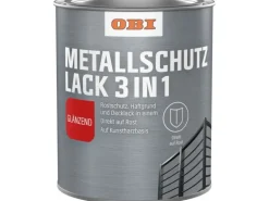 OBI Metallschutzlack 3in1 RAL 9005 Schwarz glänzend 375 ml
