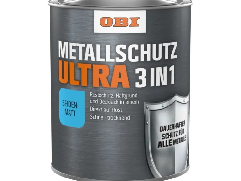 OBI Metallschutzlack Ultra Seidenmatt Lichtgrau 750 ml