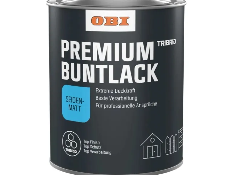 OBI Premium Buntlack Tribrid Salbeigrün Seidenmatt 750 ml