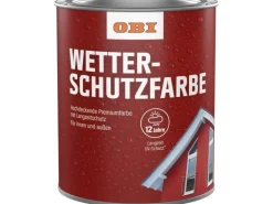 OBI Wetterschutzfarbe Silbergrau seidenmatt 2,5 l