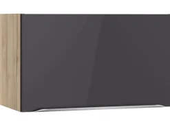 Optifit Küchen-Oberschrank Linus984 60cm x 35,2cm x 34,9cm Anthrazit-Wildeiche