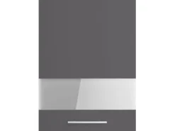 Optifit Küchen-Oberschrank mit Glassegment Ingvar420 50 cm Anthrazit Matt