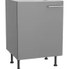 Optifit Küchen-Spülenunterschrank Mats825 60 cm x 87 cm x 58,4 cm Basaltgrau