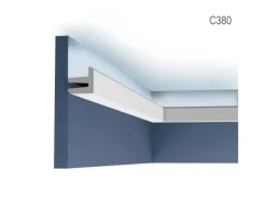 ORAC DECOR C380 MODERN L3 Eckleiste Zierleiste Indirekte Beleuchtung 2 m 200 cm x 5 cm x 5 cm Weiß