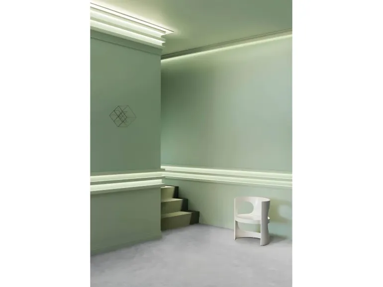 ORAC DECOR C380 MODERN L3 Eckleiste Zierleiste Indirekte Beleuchtung 2 m 200 cm x 5 cm x 5 cm Weiß