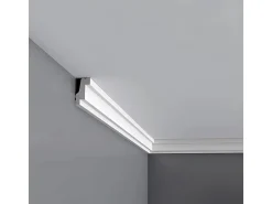ORAC DECOR CB530 BASIXX Stuckprofil Zier-Eck-Wand-Decken-Leiste Dekor kantig 2 m 200 cm x 2,7 cm x 1,5 cm Weiß